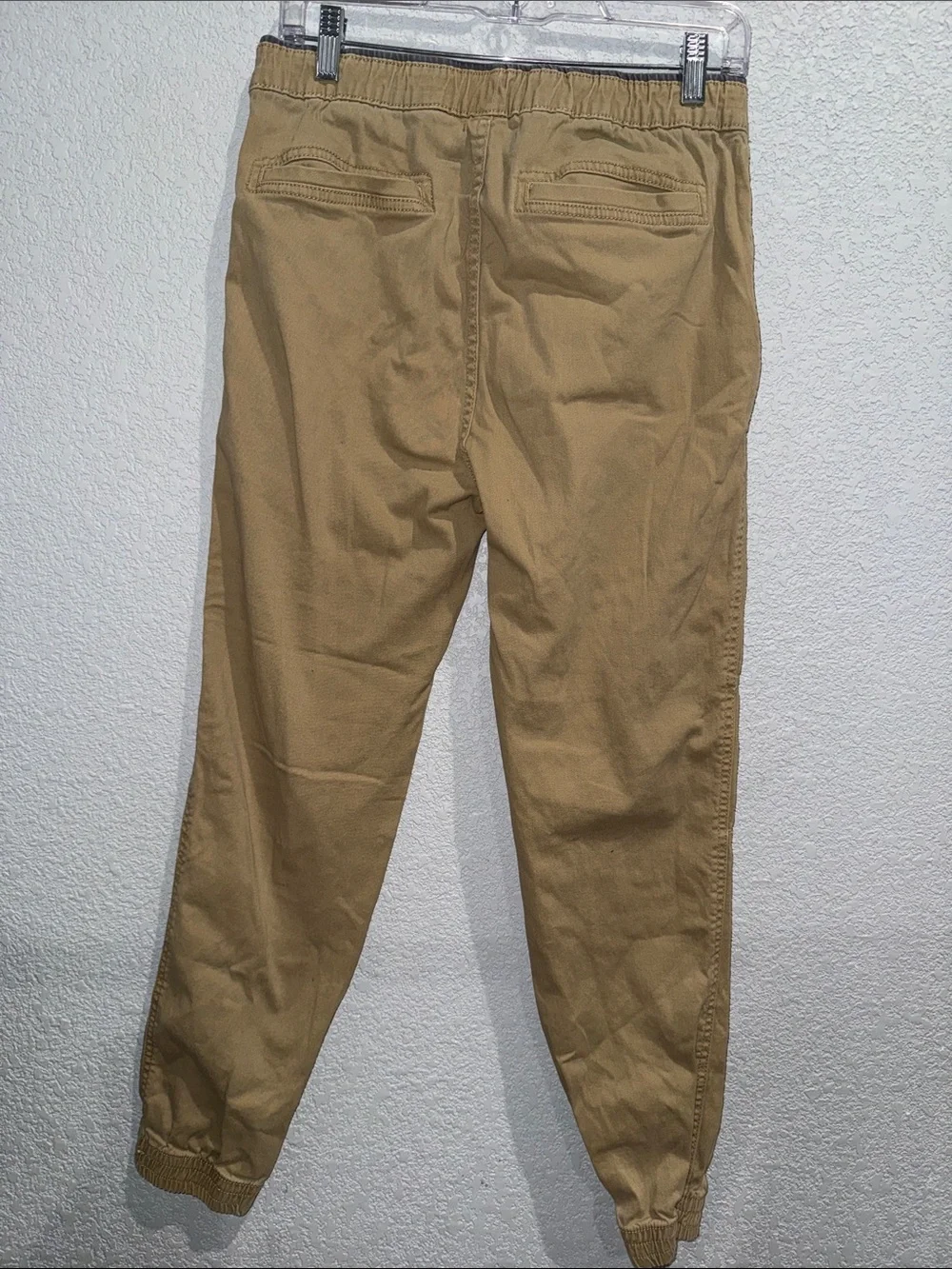 Plugg Men's Elastic-Waist Chinos - Khaki Brown